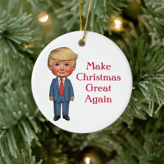 Décoration En Céramique Trump Make Christmas Great Again (Arbre)