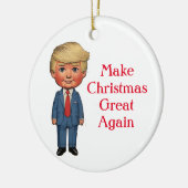 Décoration En Céramique Trump Make Christmas Great Again (Gauche)