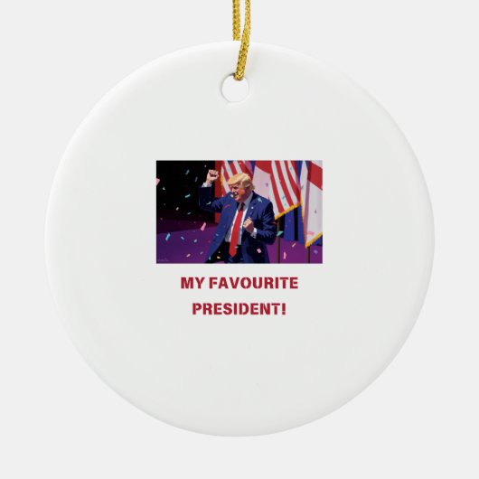 DÉCORATION EN CÉRAMIQUE TRUMP - MON MARCHANDISE PRÉSIDENTE PRÉFÉRÉE (Devant)