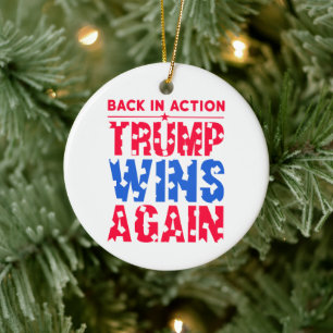 Décoration En Céramique Trump - Retour en action Trump gagne à nouveau