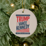 Décoration En Céramique Trump Vance Kennedy Reprendre l'Amérique 2024<br><div class="desc">Trump Vance Kennedy Reprend l'Amérique aux élections de 2024</div>