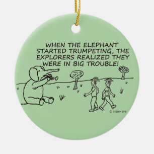 Décoration En Céramique Trumpeting Elephant