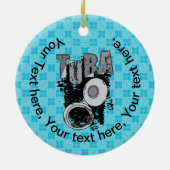 Décoration En Céramique Tuba et texte (Dos)