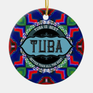 Décoration En Céramique Tuba Music Note Circle