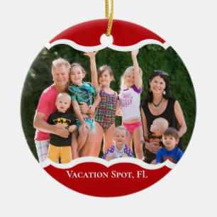 Décoration En Céramique Twin Photo Rouge en céramique