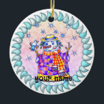 Décoration En Céramique Twinkle Snowman<br><div class="desc">Décor Twinkle Snowman par ArtMuvz Illustration. Vêtements de bonhomme de neige,  t-shirts,  cadeaux de vacances. T-shirt Snowman,  cadeaux de Noël et vêtements d'hiver.</div>