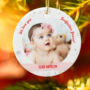 Décoration En Céramique Twins Girls Photos Parrain Premier Noël Bébé