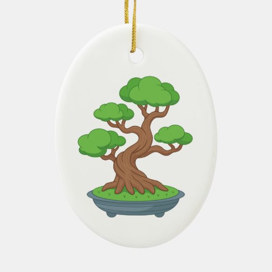 Décoration En Céramique Twisted Japanese Bonsai Tree (Dos)