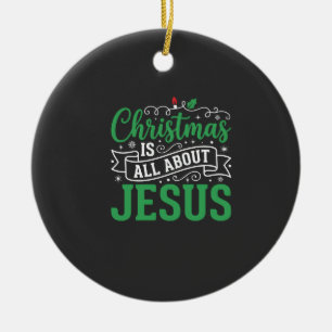 Décoration En Céramique Typographie de Noël, tout est question de Jésus