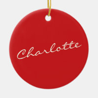 Typographie de script personnalisée Nom Noël Rouge