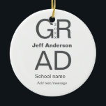 Décoration En Céramique Typographie moderne graduation simple minimum c<br><div class="desc">conception</div>