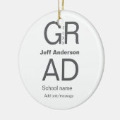 Décoration En Céramique Typographie moderne graduation simple minimum c (Gauche)