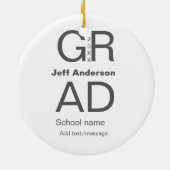 Décoration En Céramique Typographie moderne graduation simple minimum c (Dos)