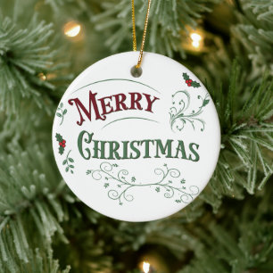 Décoration En Céramique Typographie vintage de Joyeux Noël