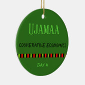 Décoration En Céramique Ujamaa - Kwanzaa Jour 4 vert (Droite)
