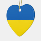 Décoration En Céramique Ukraine drapeau bleu jaune coeur mignon (Gauche)