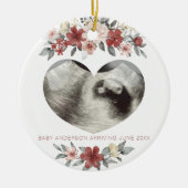 Décoration En Céramique Ultrasound Grossesse Faire-part Keepsaké Coeur (Devant)