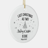 Décoration En Céramique Ultrasound personnalisé 1er Noël (Droite)