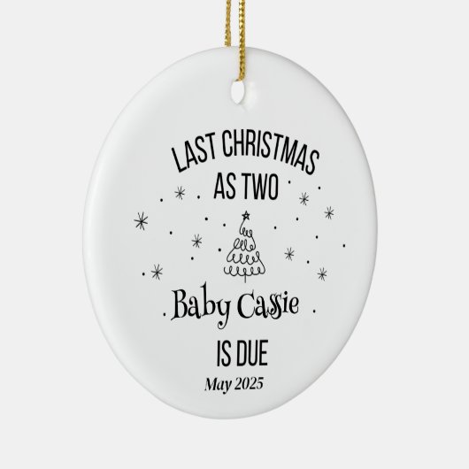 Décoration En Céramique Ultrasound personnalisé 1er Noël (Droite)