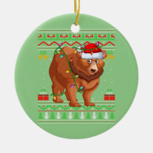 Décoration En Céramique Un Amoureux des animaux Ours Amusant Qui Correspon