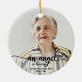 Décoration En Céramique Un Ange Au Ciel Mémorial Photo Personnalisé (Dos)