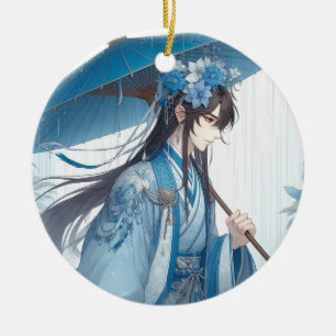 Décoration En Céramique Un charmant seigneur chinois (style manga oriental