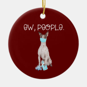 Décoration En Céramique Un chien qui porte des larmes sans poils
