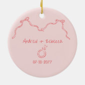 Décoration En Céramique Un couple lunatique engagé à la main (Dos)