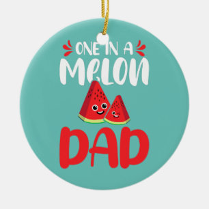 Décoration En Céramique Un Dans Un Melon Papa Watermelon Funny Famille