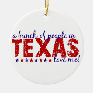 Décoration En Céramique Un groupe de personnes dans le Texas m'aiment !