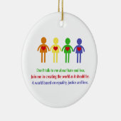 Décoration En Céramique Un monde d'égalité, de justice et d'amour (Droite)