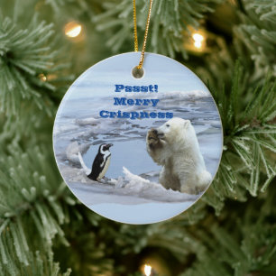 Décoration En Céramique Un Noël d'ours polaire