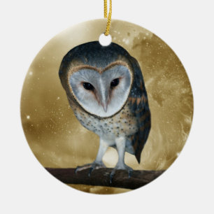 Décoration En Céramique Un petit imaginaire mignon de hibou de grange