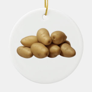 Décoration En Céramique Un seau de pommes de terre