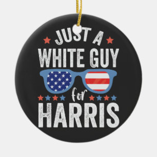 Décoration En Céramique Un type blanc pour Harris soutient le président La