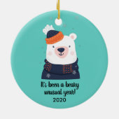 Décoration En Céramique Une Béatrice Année inhabituelle, Ours drôle 2020 N (Dos)