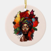 Décoration En Céramique Une femme afro-américaine capable (Devant)