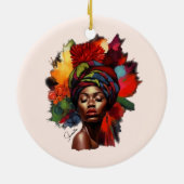 Décoration En Céramique Une femme afro-américaine capable (Dos)