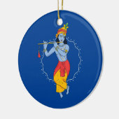 Décoration En Céramique Une fille indienne joue de l'instrument musical In (Gauche)