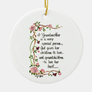 Décoration En Céramique Une grand-mère est une personne spéciale Texte f