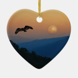 Décoration En Céramique Une montée d'aigles au fullmoon