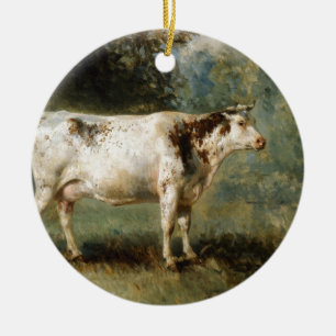 Décoration En Céramique Une vache dans un paysage par Troyon constant