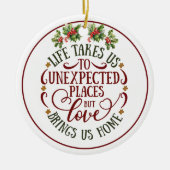 Décoration En Céramique Unexpected Places Welcome Home Christmas (Devant)