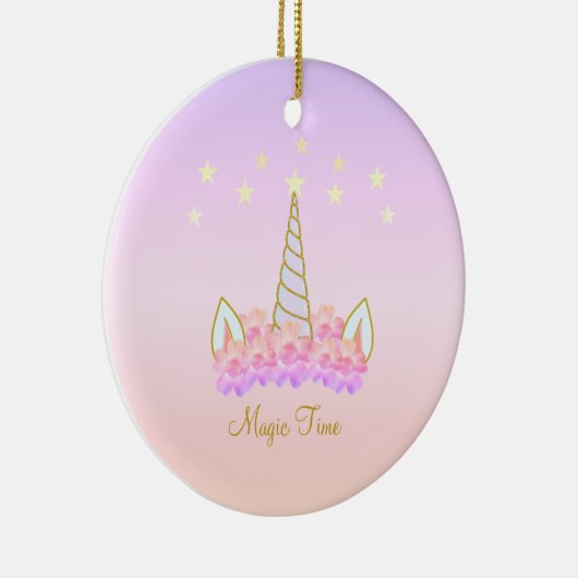 Décoration En Céramique Unicorn Fleurs et étoiles (Droite)