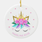 Décoration En Céramique Unicorn Princess Cute Girly Parties scintillant pe (Dos)