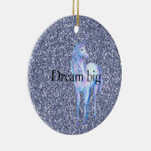 Décoration En Céramique Unicorne à Parties scintillant violette (Droite)