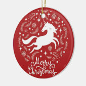 Décoration En Céramique Unicorne de Noël (Gauche)