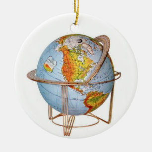 Décoration En Céramique USA Globe