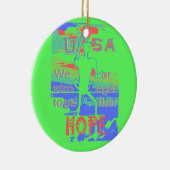 Décoration En Céramique USA Hope : Neon Lemon & Orange Art (Droite)