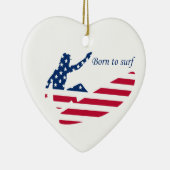 Décoration En Céramique USA surf Américain surfer (Droite)